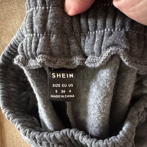 SHEIN Charcoal Ruffled Waistband Pants